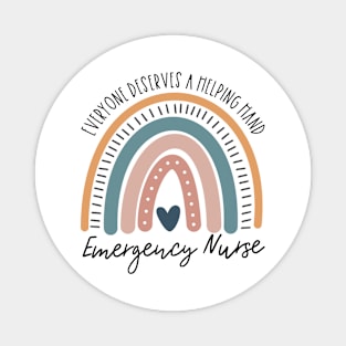 Emergency Nurse Boho Rainbow Magnet